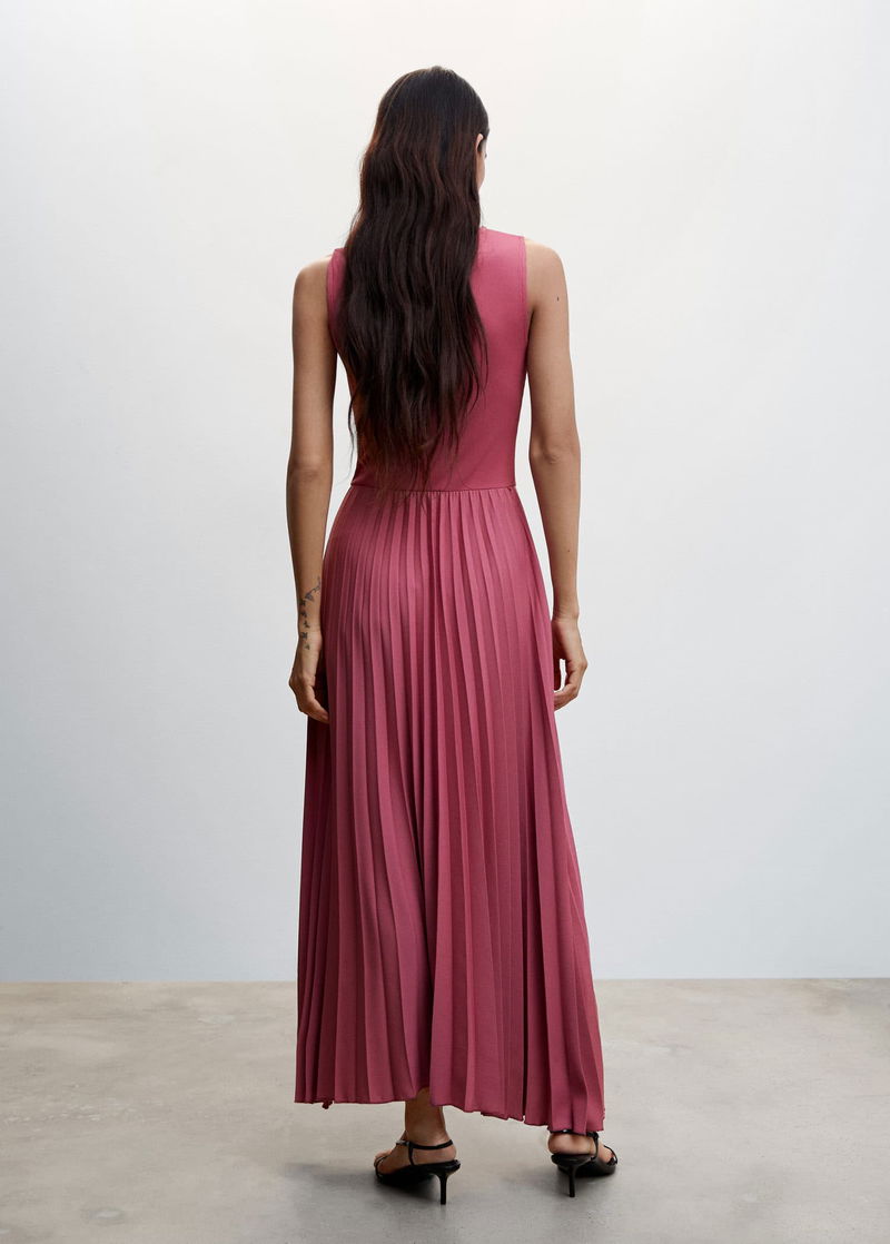 MANGO Pleated Knitted Dress | endource