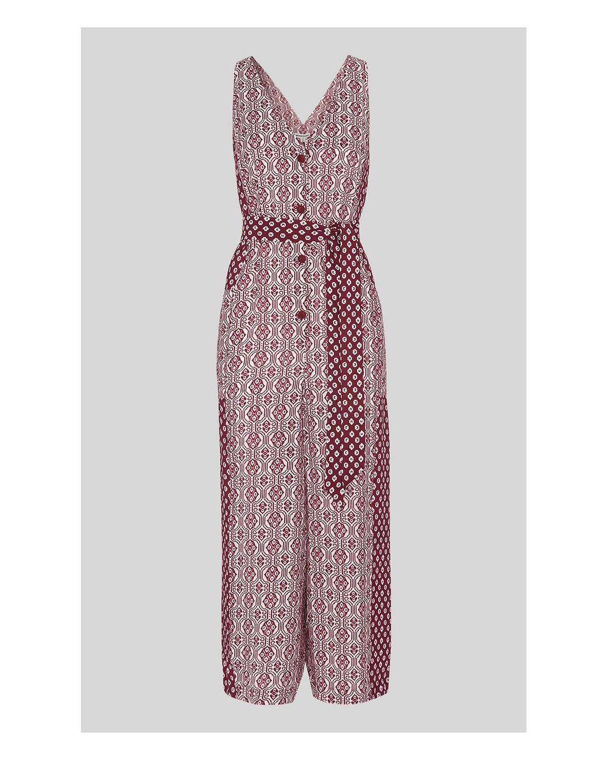 WHISTLES Woodblock Print Jumpsuit in Multicolour Endource