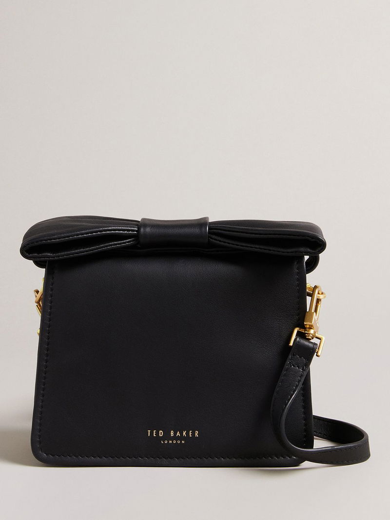 TED BAKER Niasina Leather Cross Body Bag in Black | Endource