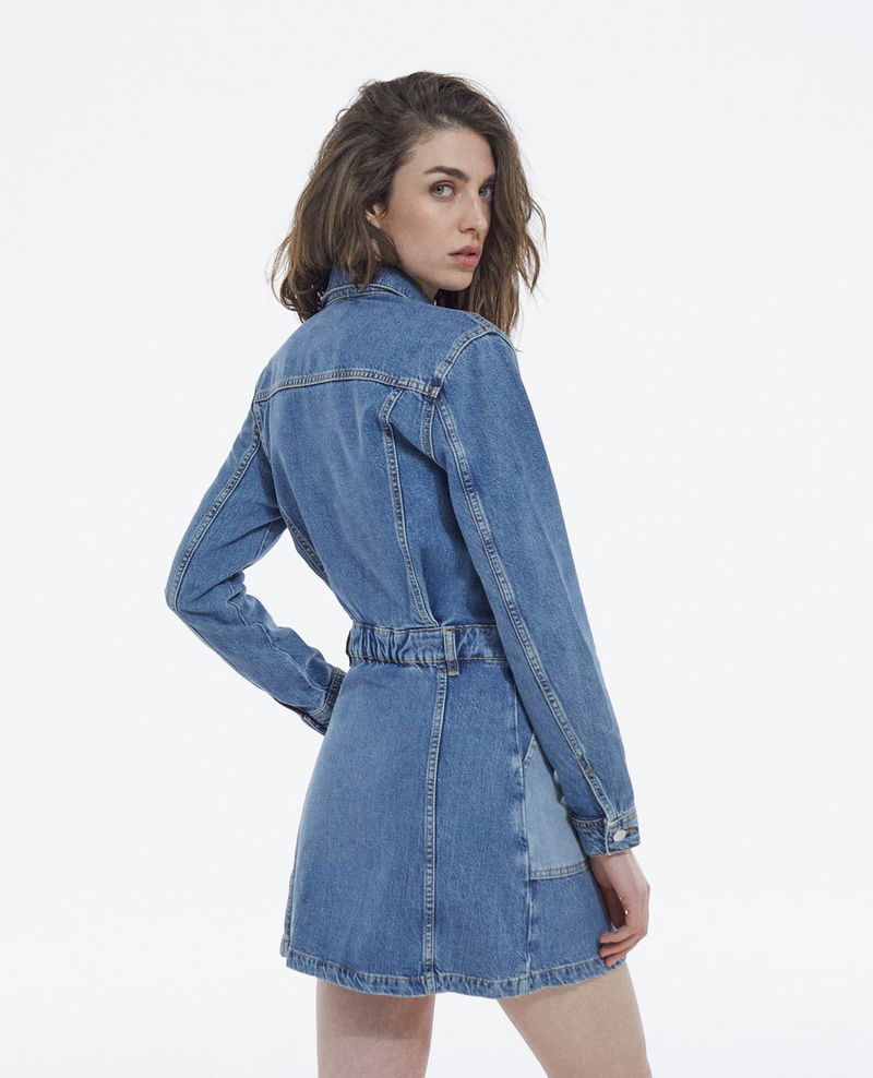 the kooples denim dress THE KOOPLES Buttoned Short Denim Dress