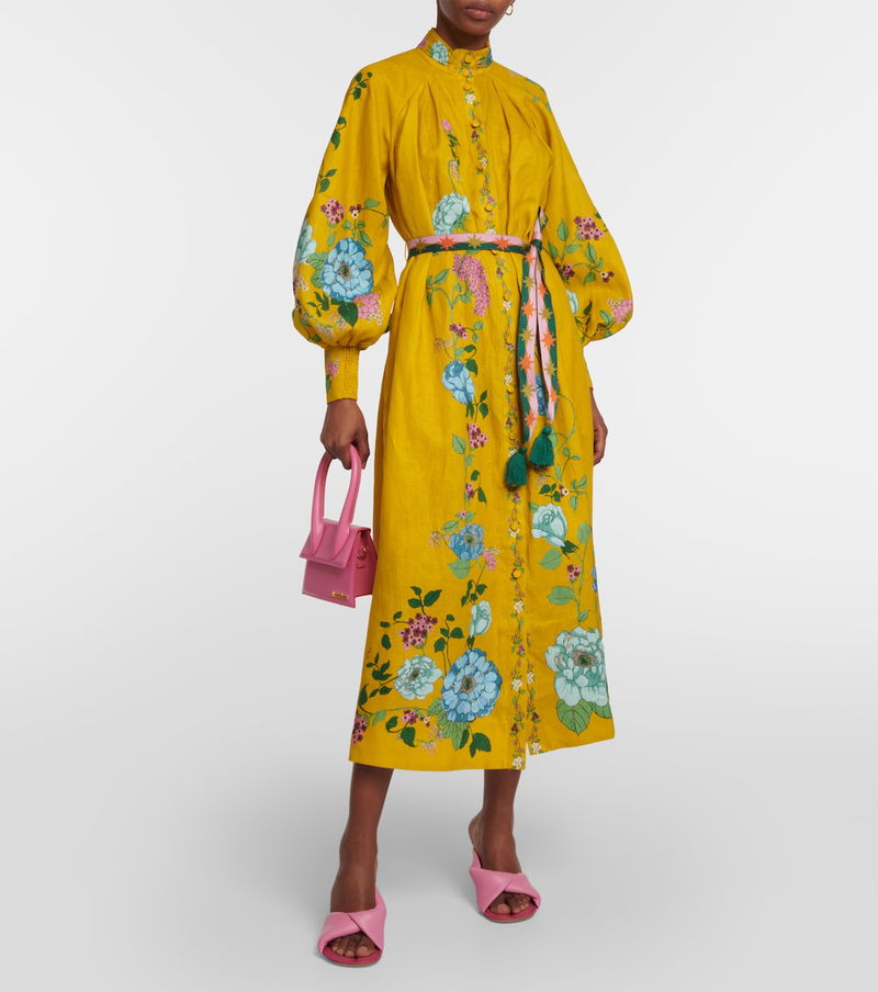 ALMAIS Dana Floral Midi Shirt Dress | endource