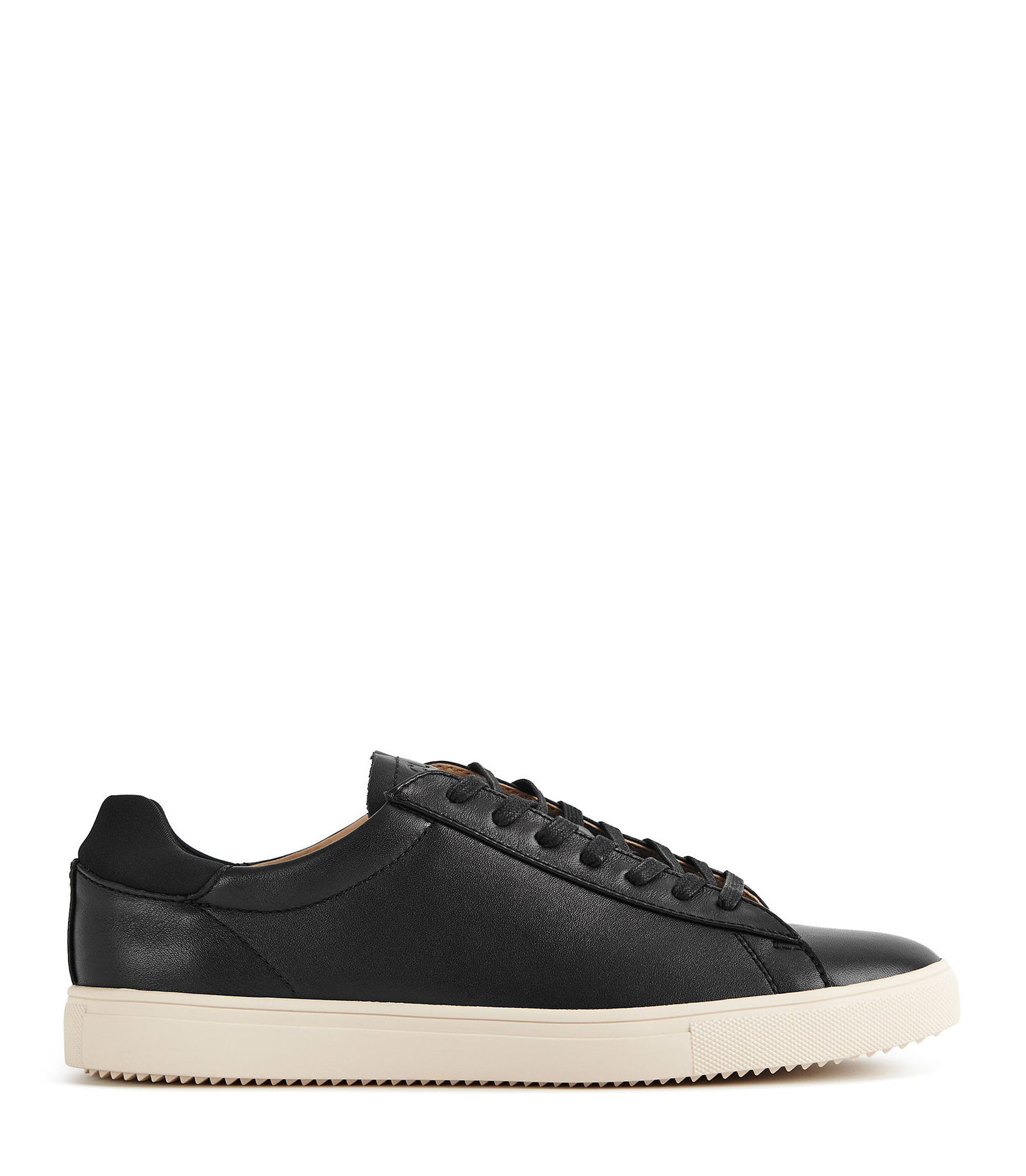 REISS Bradley Clae Leather Sneakers in Black | Endource