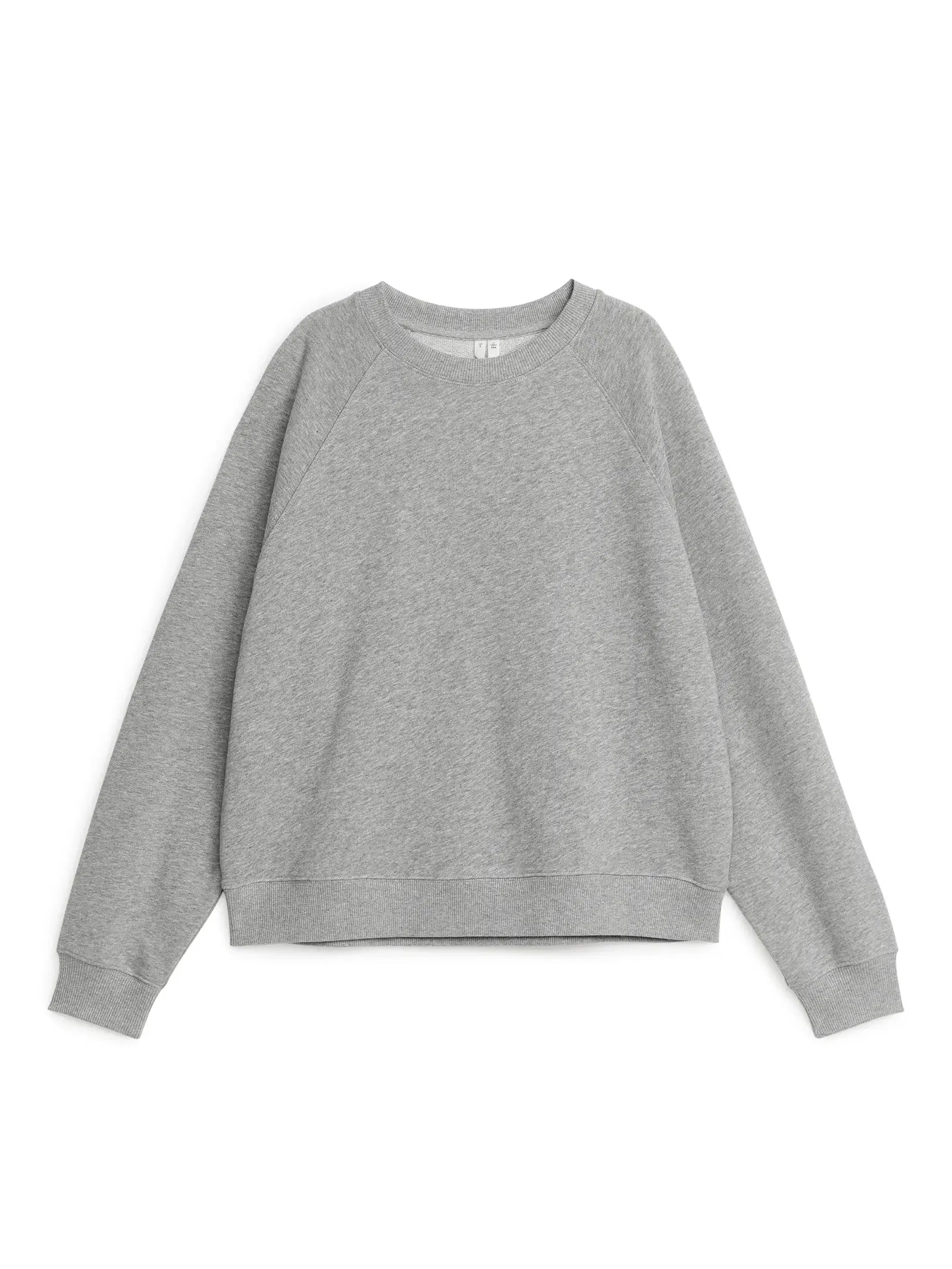 ARKET Soft French Terry Sweatshirt in Grey Melange | Endource