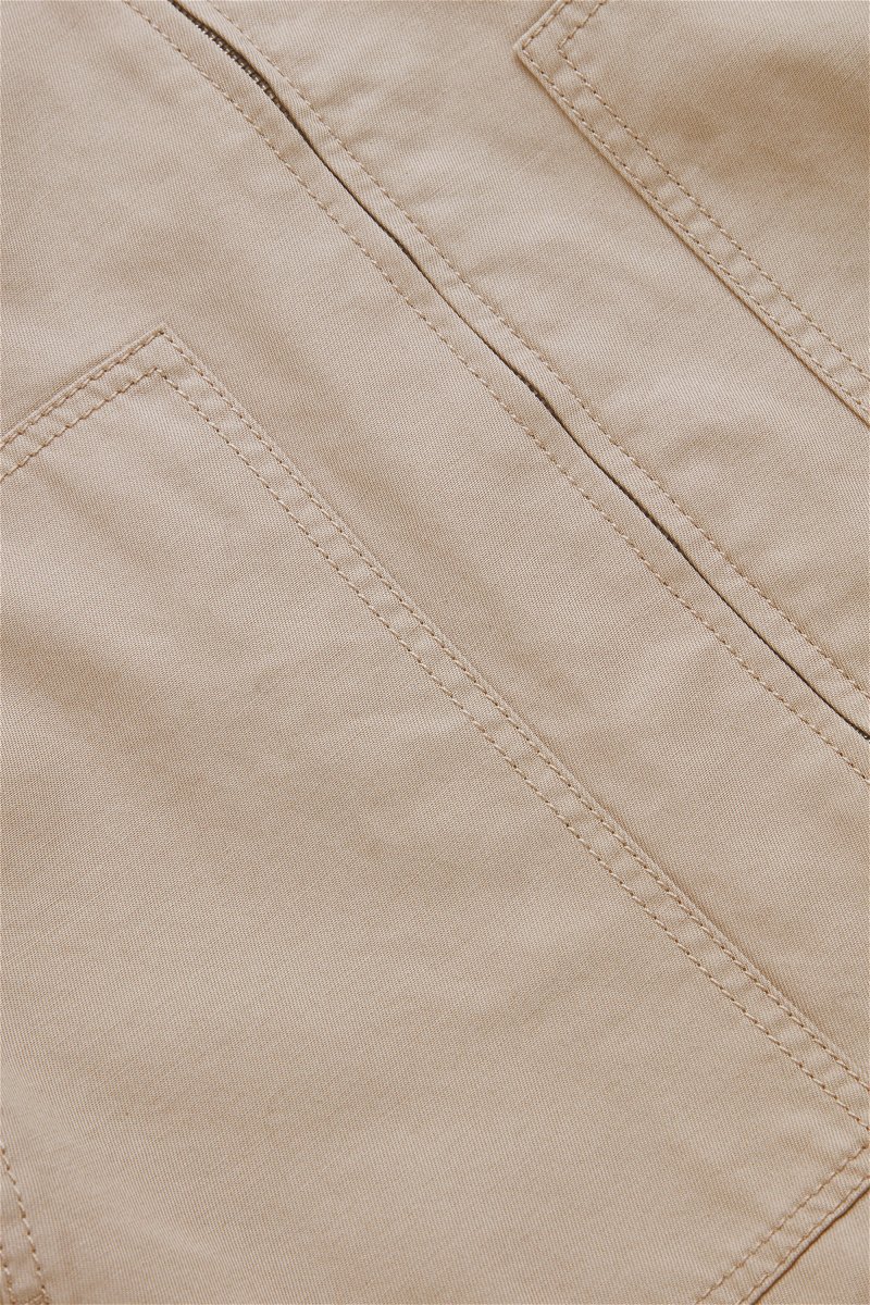 COS Belted A-Line Cotton Jacket in beige | Endource