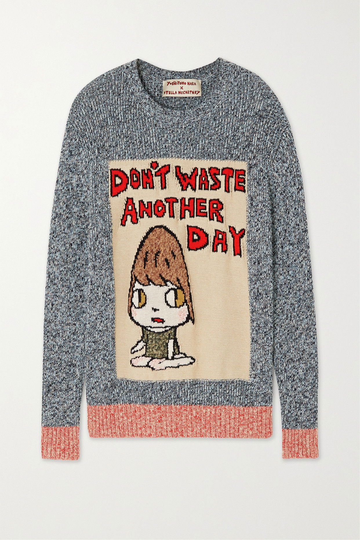 STELLA MCCARTNEY Yoshitomo Nara Intarsia Cotton Sweater | endource