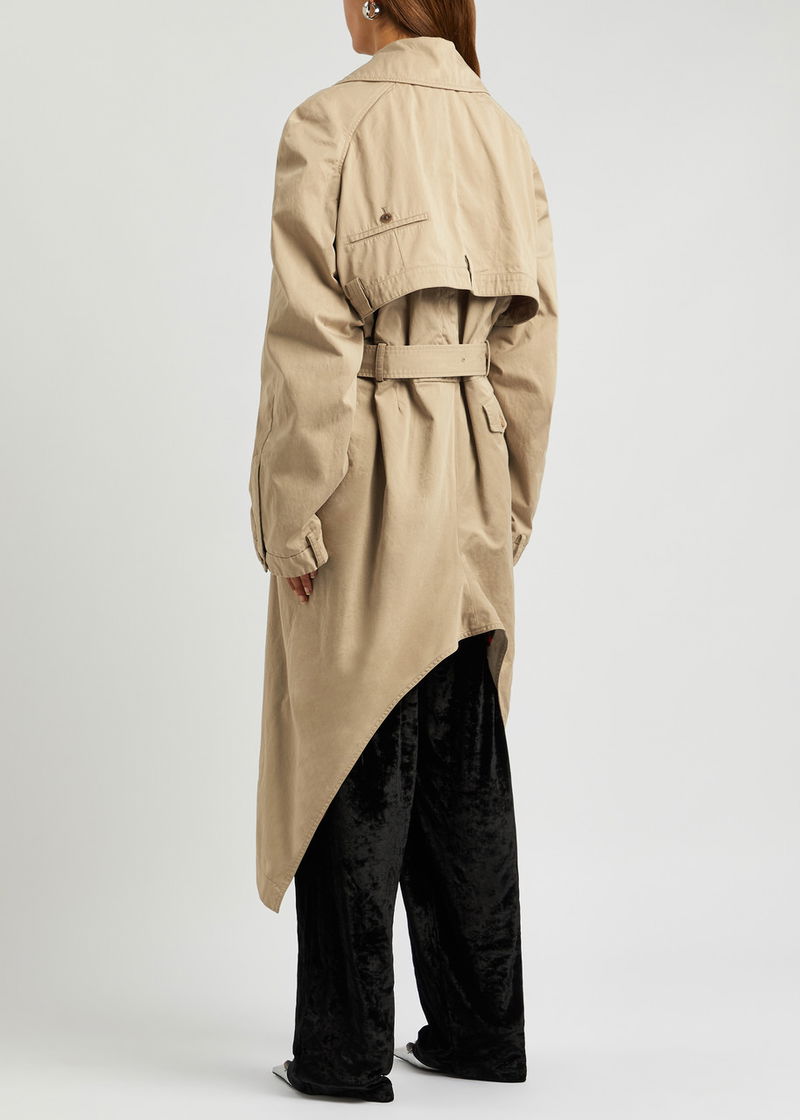 Balenciaga Deconstructed Cotton Twill Trench Coat Endource 7545