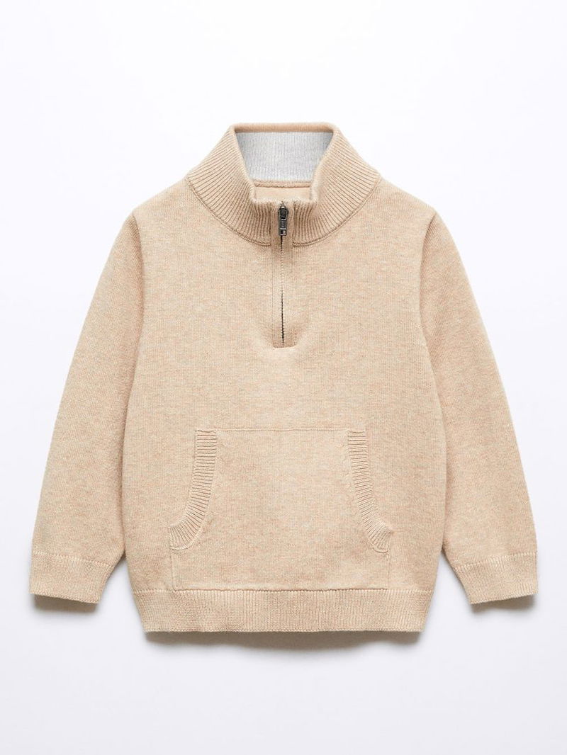 MANGO Harry Zip Neck Jumper endource