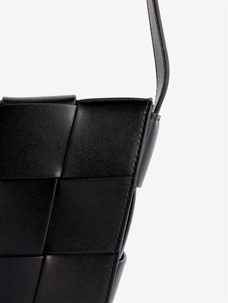 Black Cassette mini Intrecciato-leather cross-body bag