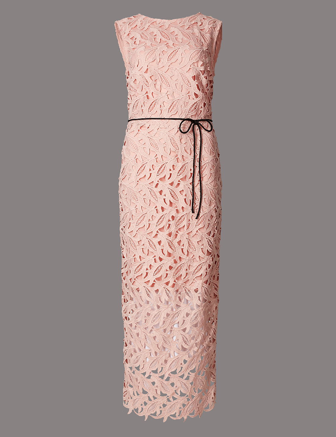 autograph pink dress Pure Ramie Godet Waisted Maxi Dress | Autograph