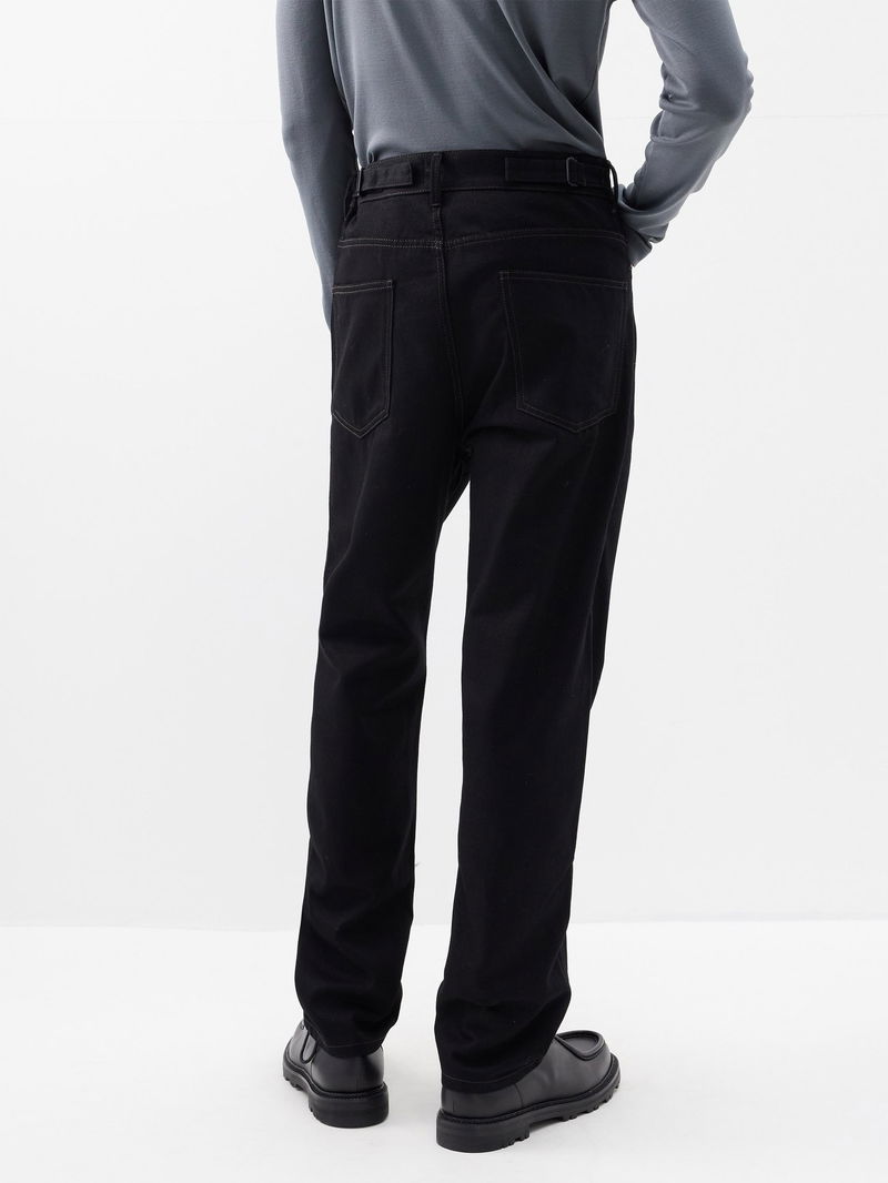 LEMAIRE Five-Pocket Curved-Leg Jeans in Black