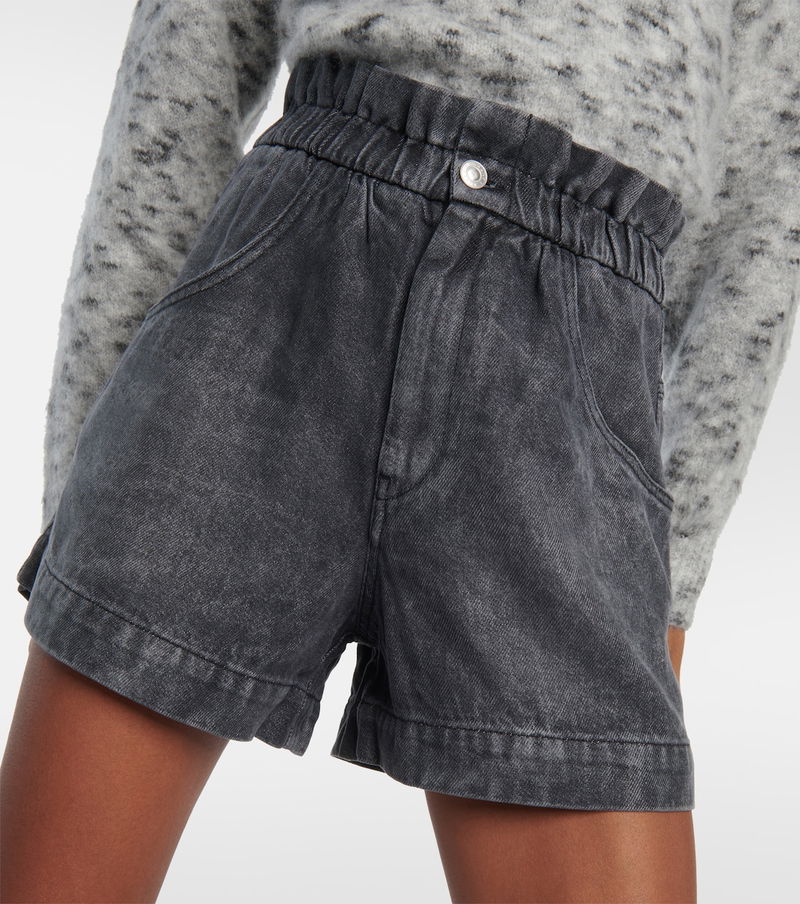 MARANT ETOILE Titea Denim Shorts in Grey | Endource