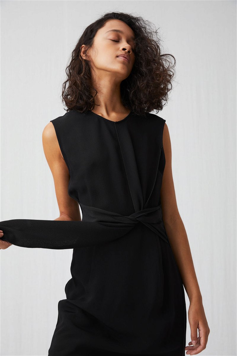 ARKET Knotted Crepe Dress