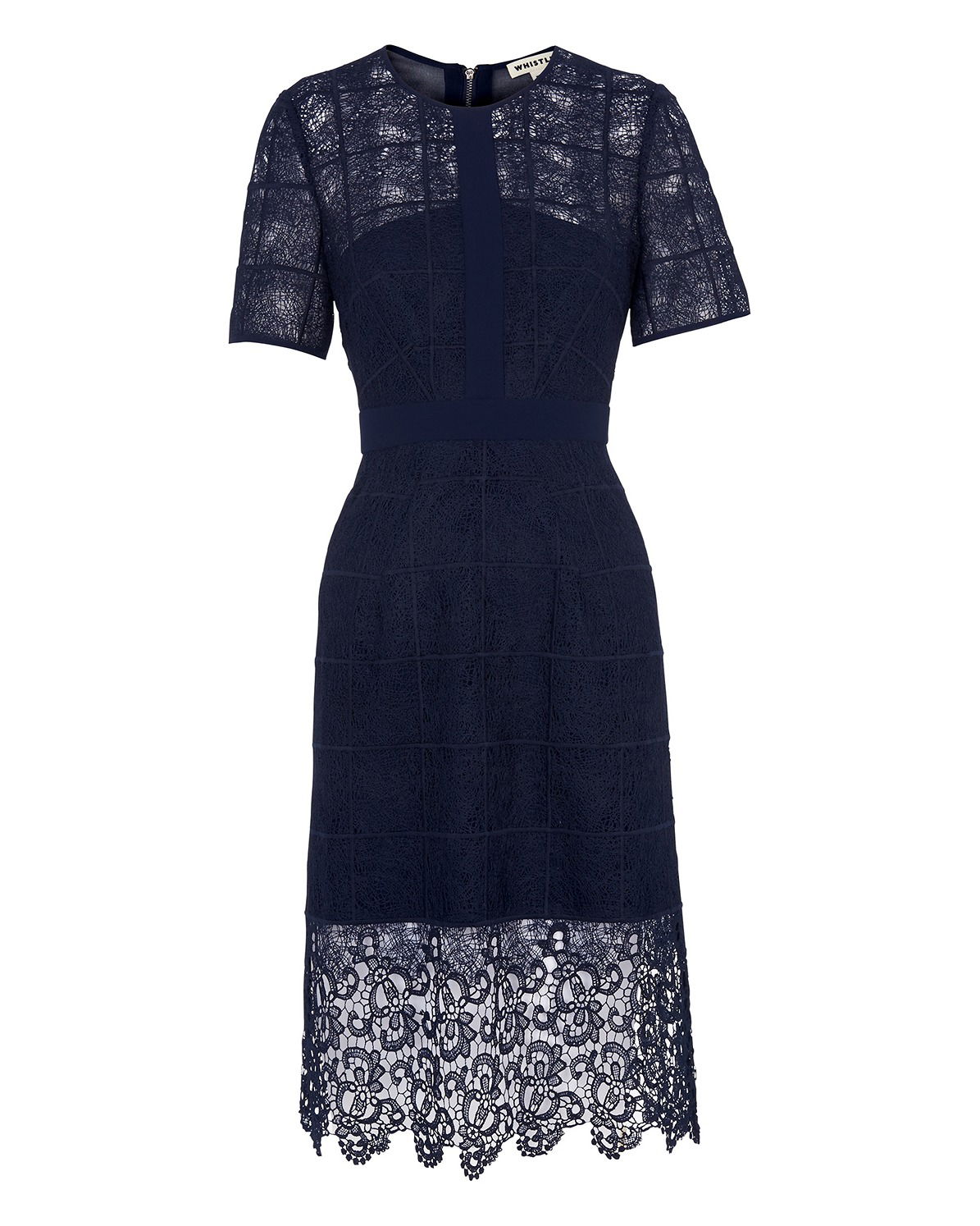 WHISTLES Ailsa Placement Lace Dress | endource