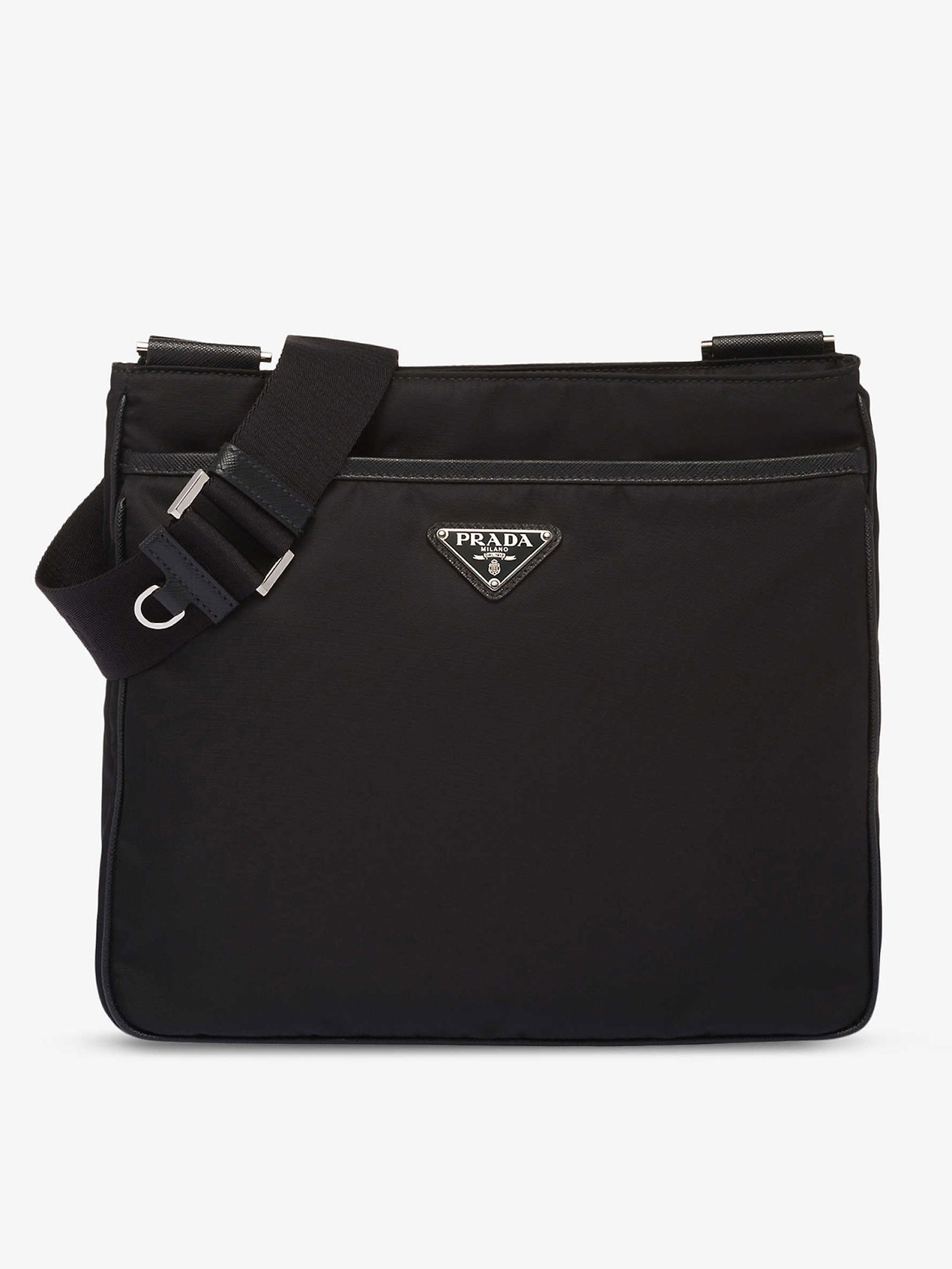 PRADA Recycled-Nylon Shoulder Bag in BLACK | Endource