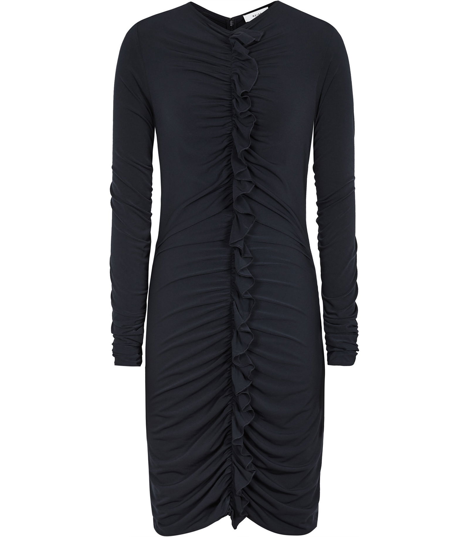 REISS Harriet Ruffle-Front Dress | endource
