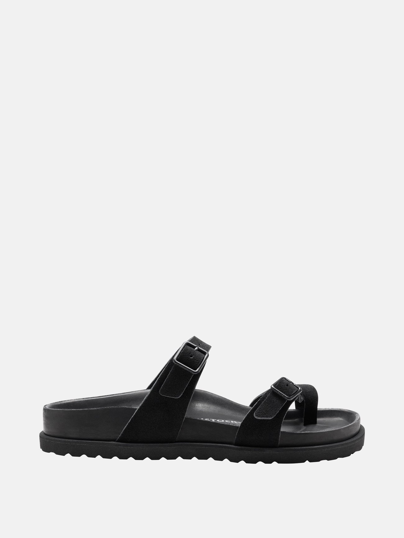 BIRKENSTOCK Mayari Suede Slides in Black Endource