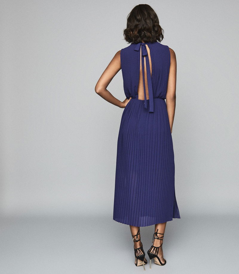 strapless open back dress Accordion Tube Maxi Dress Medium