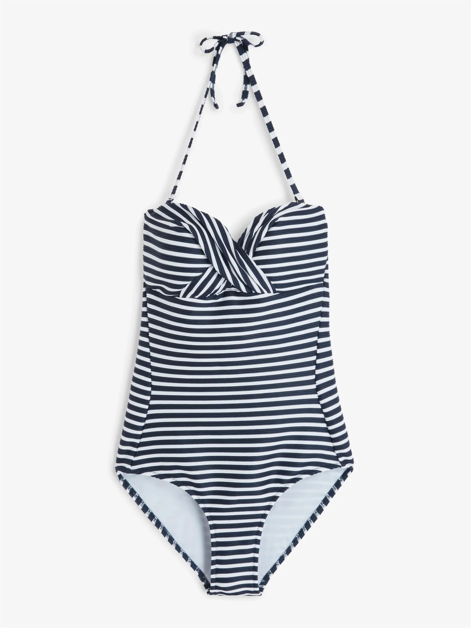 John Lewis ANYDAY Diagonal Stripe One Shoulder Bikini Top at John Lewis &  Partners