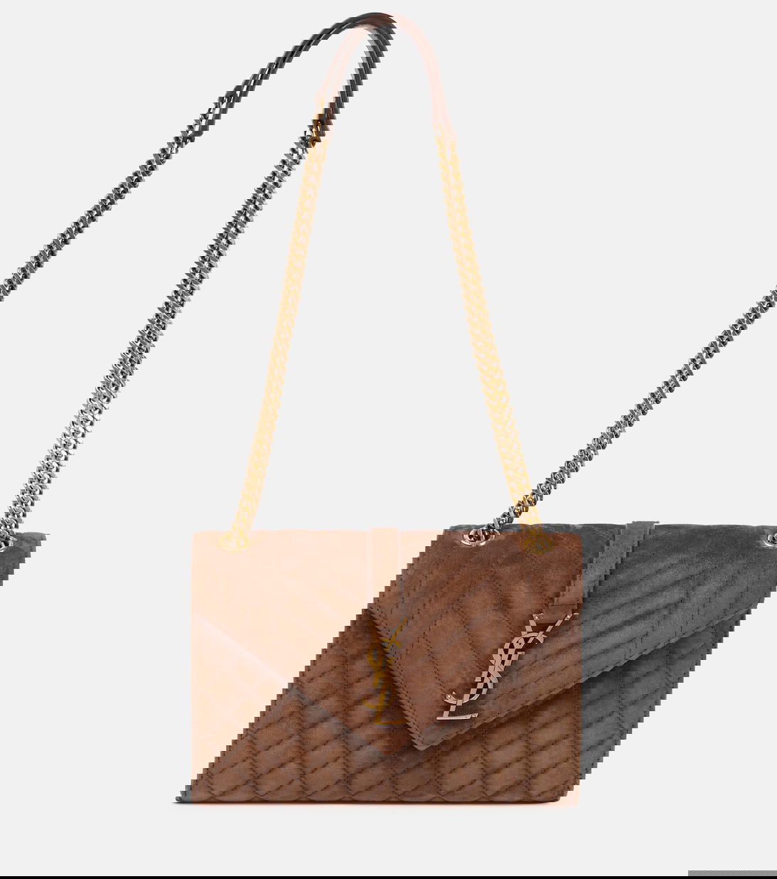 SAINT LAURENT Envelope Medium Suede Shoulder Bag Endource