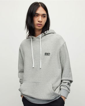 AllSaints Diverge Pullover Hoodie in Black for Men