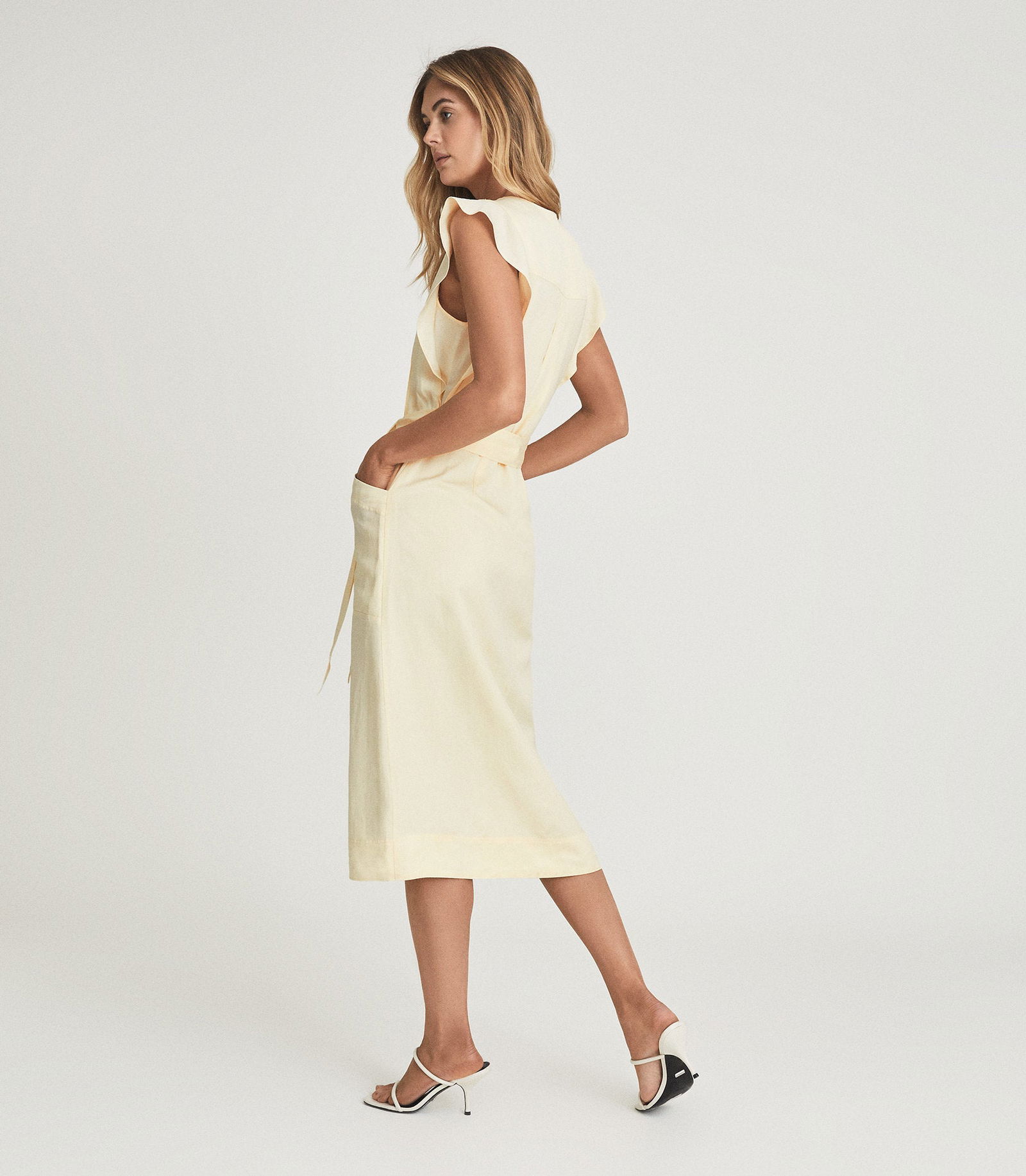 reiss emma linen dress REISS Emma Midi Dress