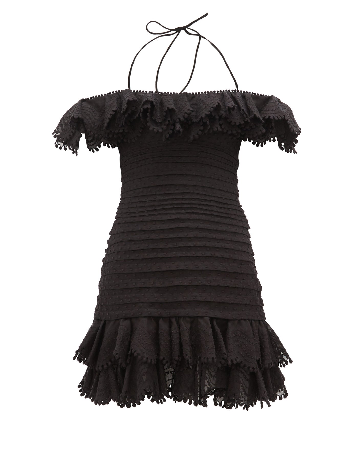 ZIMMERMANN Super Eight Ruffled Pintucked Mini Dress | endource