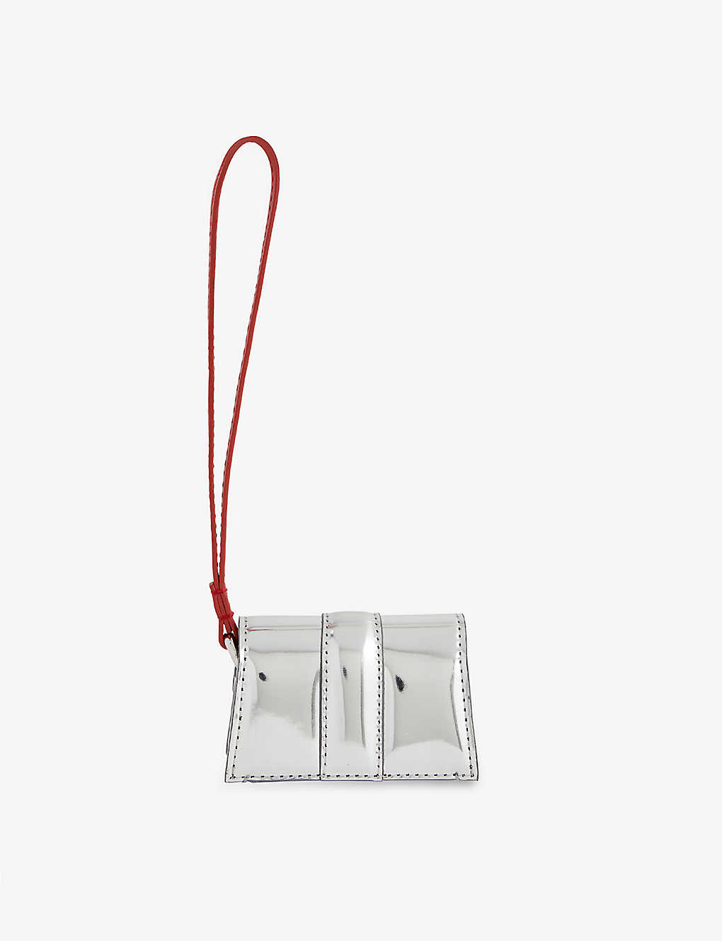 Jacquemus Le Porte Bambino AirPods Case. - Silver