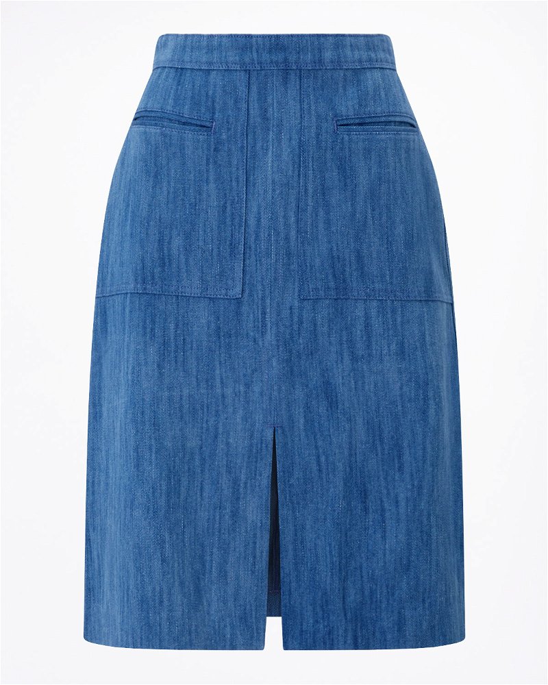 Denim pencil skirt in blue - Alaia