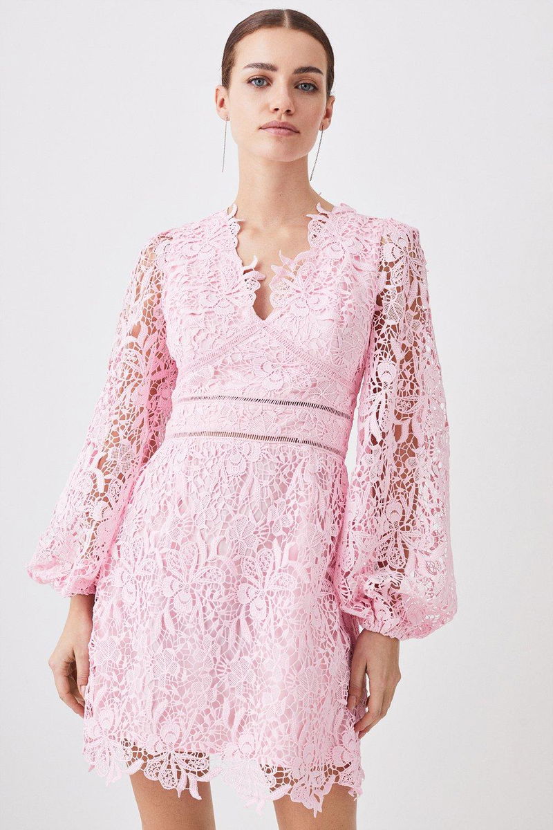 english lace dresses Andrea & Leo A1348 Floral Formal Prom Long A Line Dress  The Dress Outlet