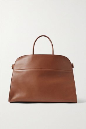 THE ROW Slouchy Banana Two leather-trimmed canvas shoulder bag