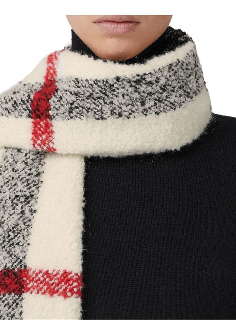 Burberry Wool Scarf Burberry Ivory Check Scarf Ivory Check Scarf