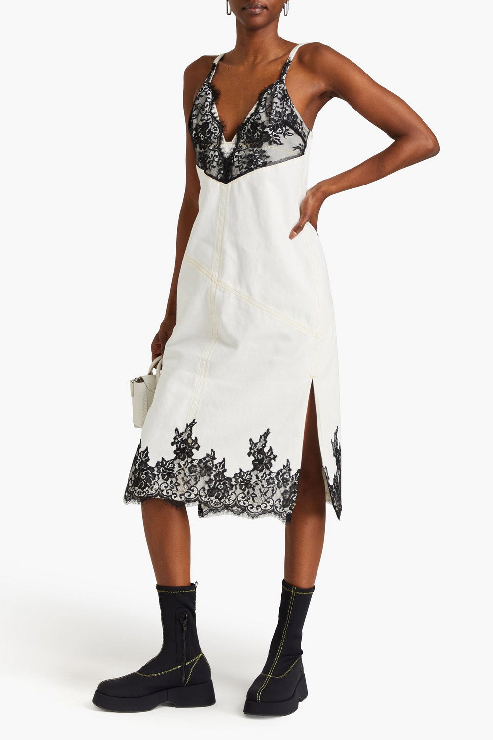 white christmas dresses Denim Slip Dress - Blue