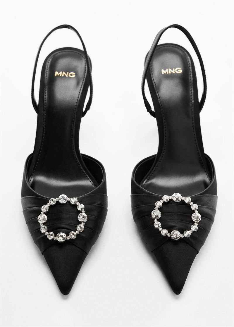 MANGO JewelHeel Shoes in Black Endource