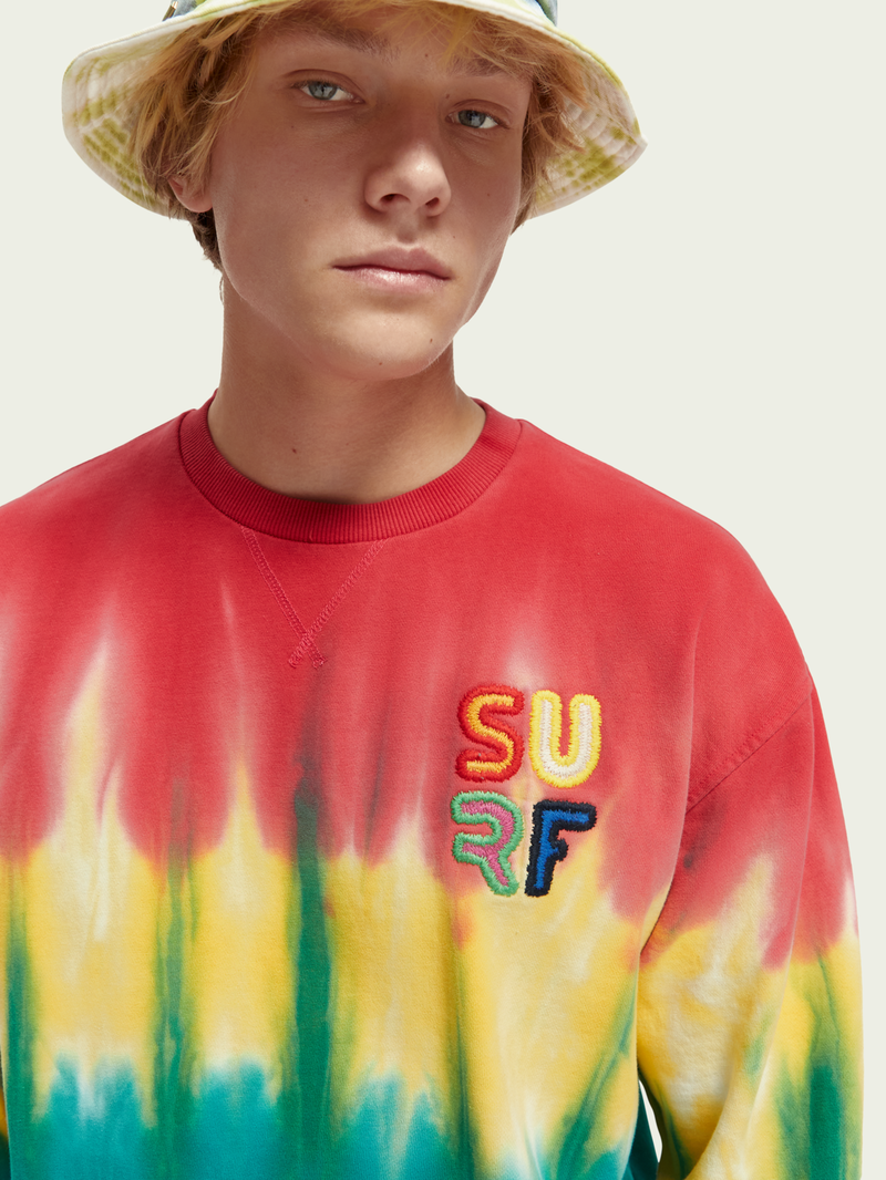 Scotch & Soda Garment Dyed Sweater in Army