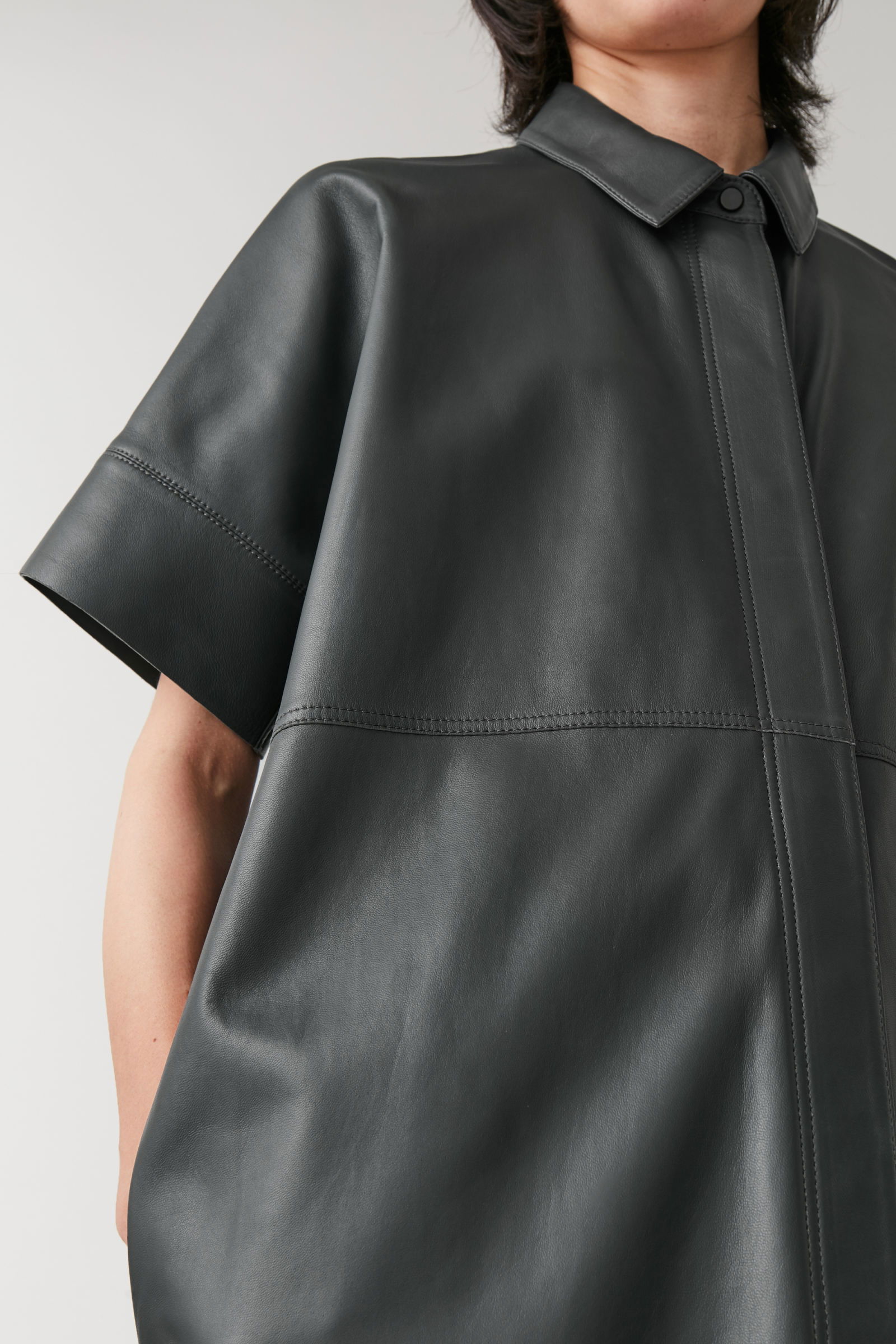 COS Leather Shirt Dress | endource