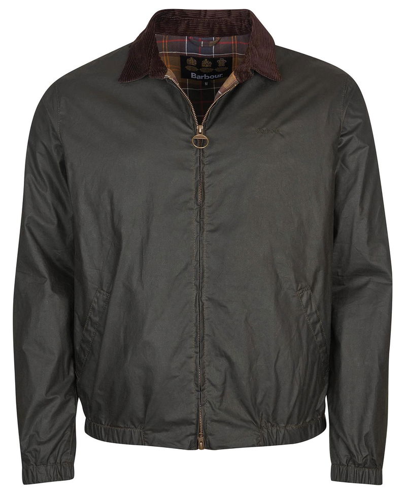 BARBOUR Vital Waxed Jacket in Black/Classic Endource