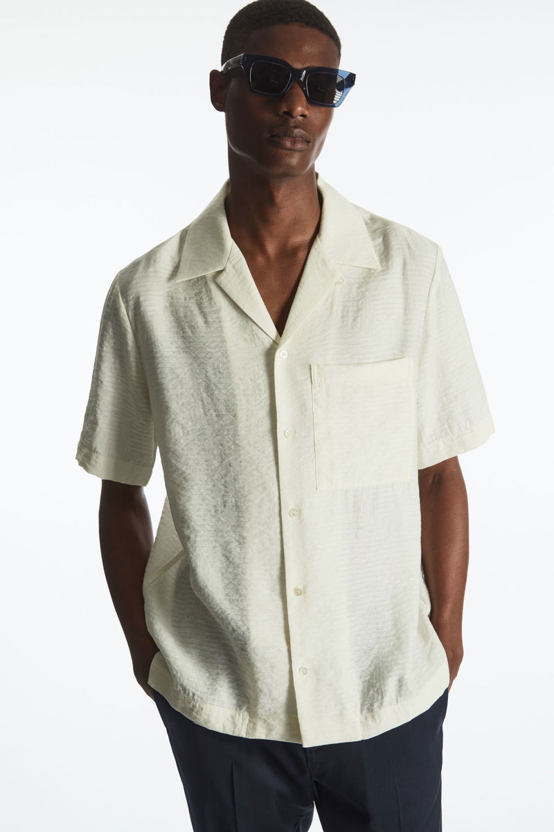 Textured Short-Sleeved Shirt