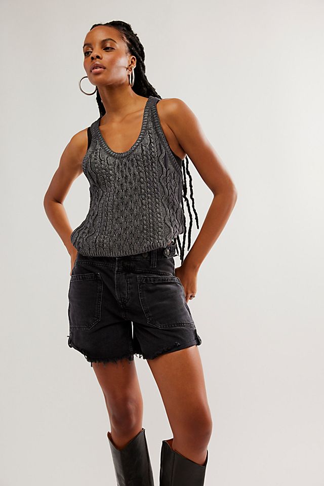 Elevated Impression Black Sleeveless Vest Top