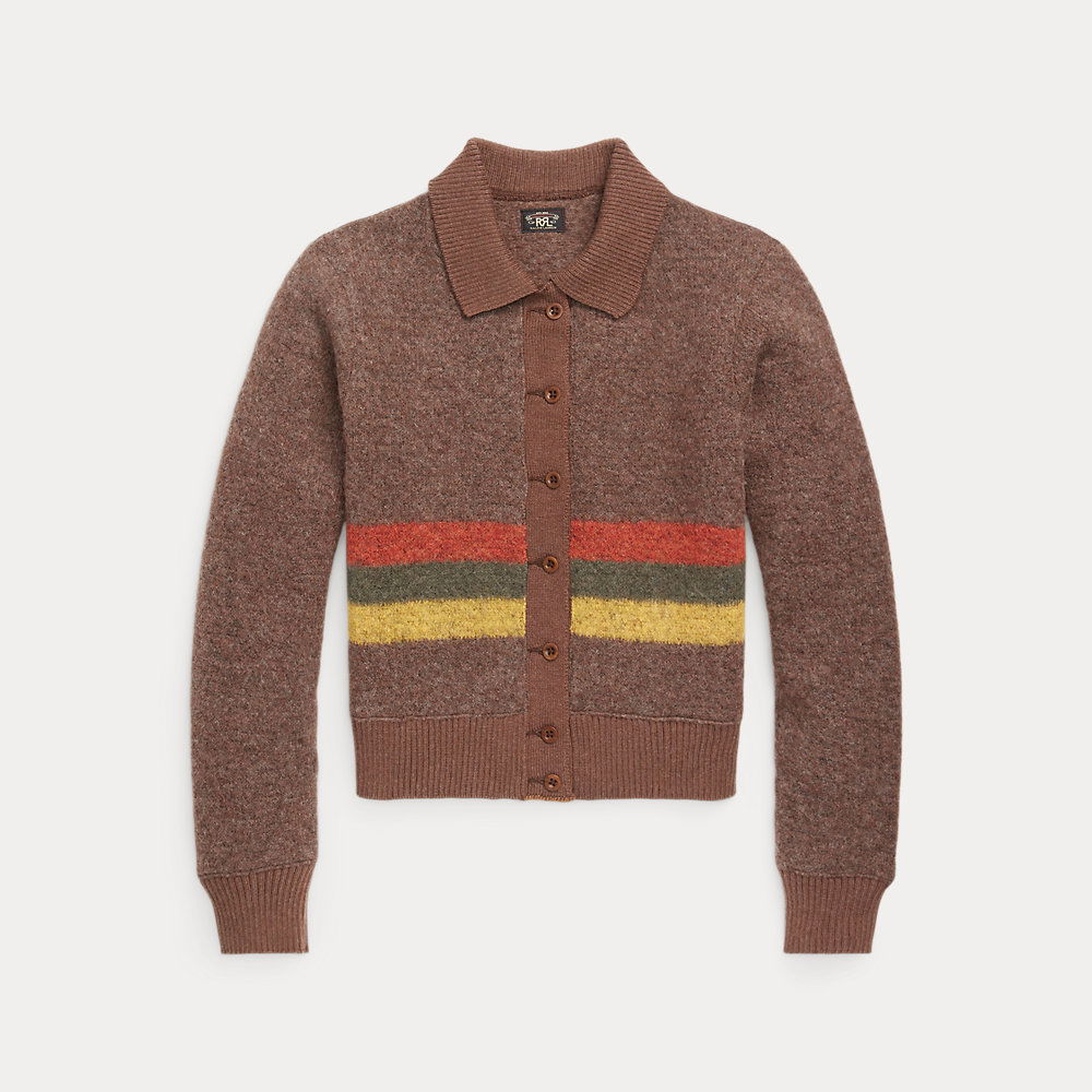 RALPH LAUREN RRL Striped Wool-Blend Cardigan in Multi | Endource