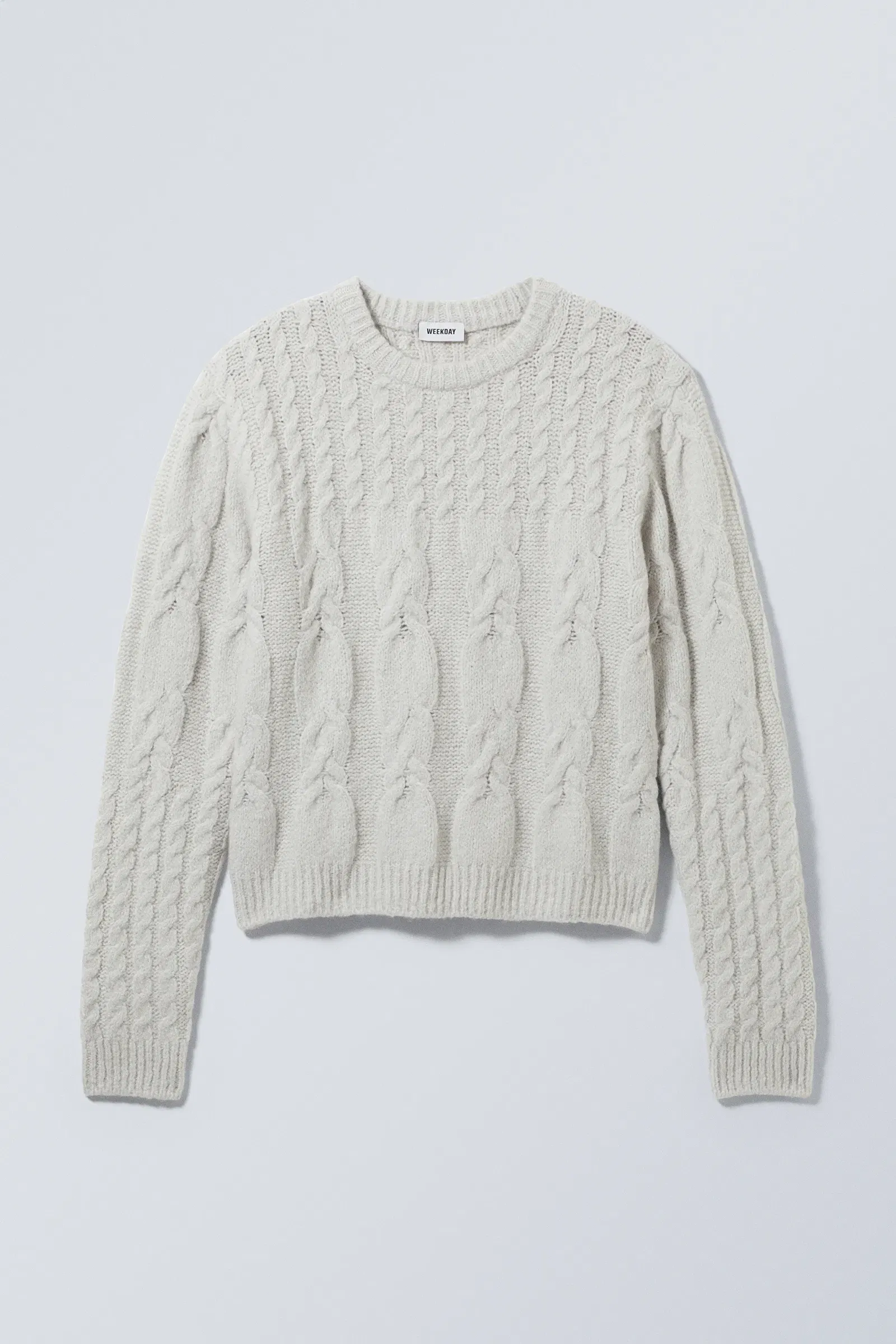 WEEKDAY Jesper Knit Sweater in Ecru endource