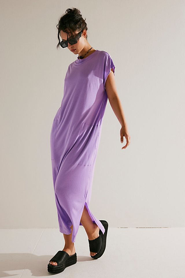 FREE PEOPLE Free-Est - All Day Long Midi T-Shirt Dress | endource
