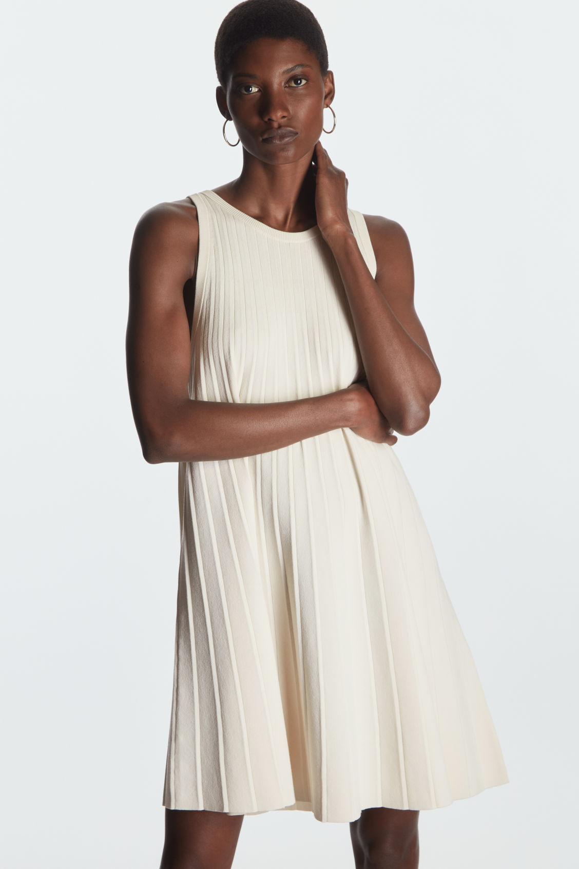 COS Pleated A-Line Mini Dress | endource