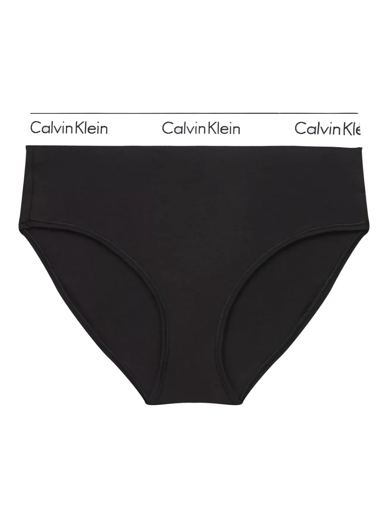 Calvin Klein Women's Modern Cotton Bikini, Black, Large 