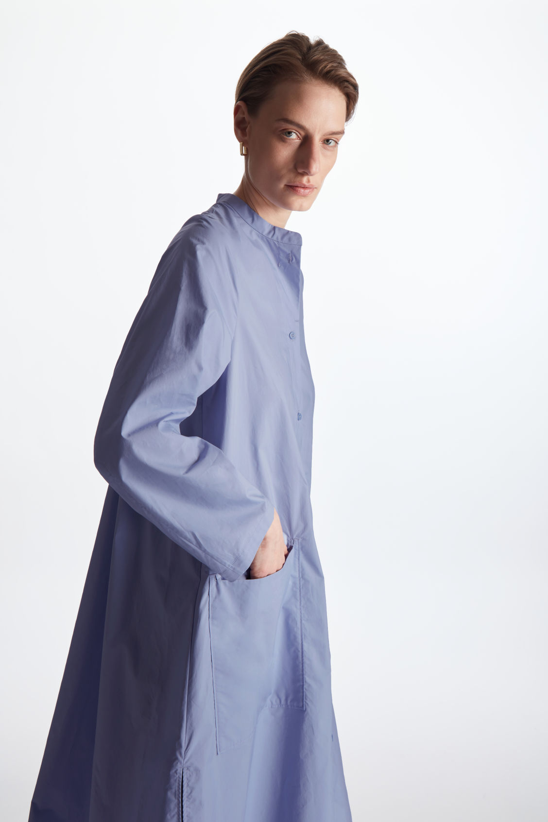 navy blue dress for baby girl COS Oversized Poplin Shirt Dress main image 1