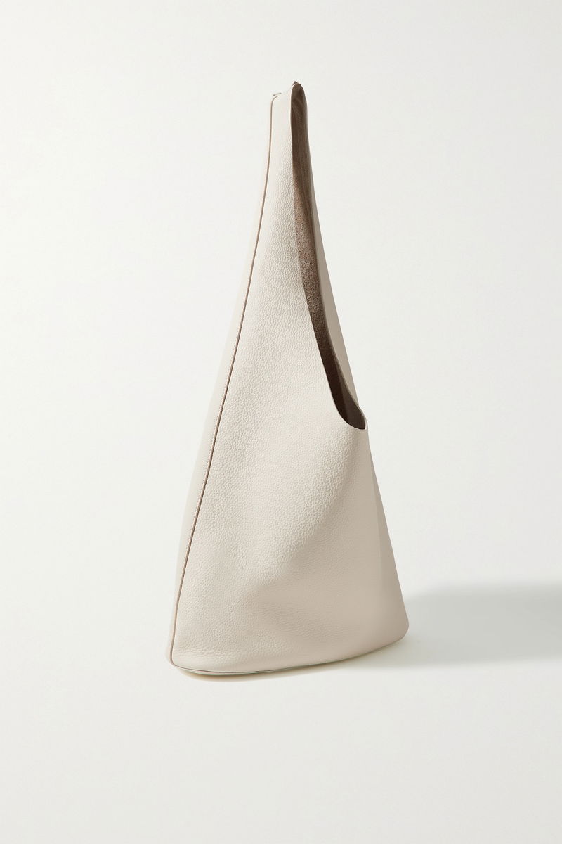 THE ROW Bindle Textured Shoulder Bag in Ivory | Endource