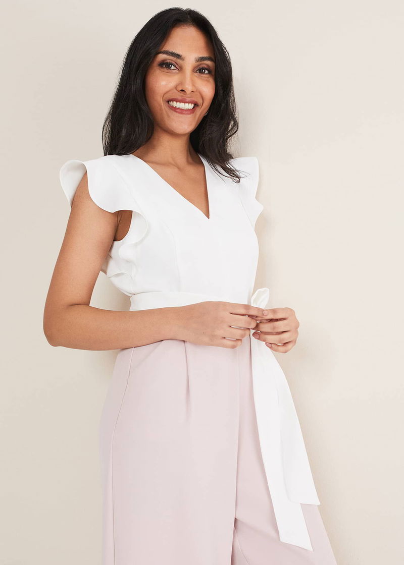 Frill Detail Short Sleeve Jumpsuit, Phase Eight