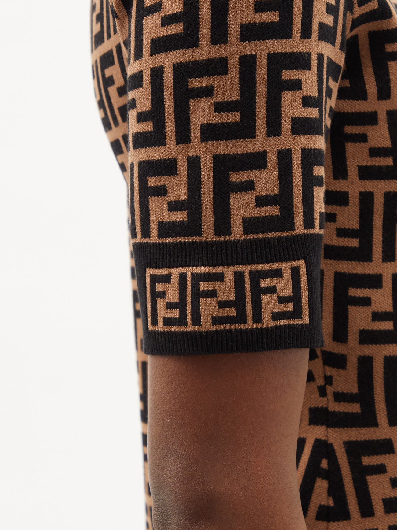 FENDI FF-Jacquard Midi Dress | endource