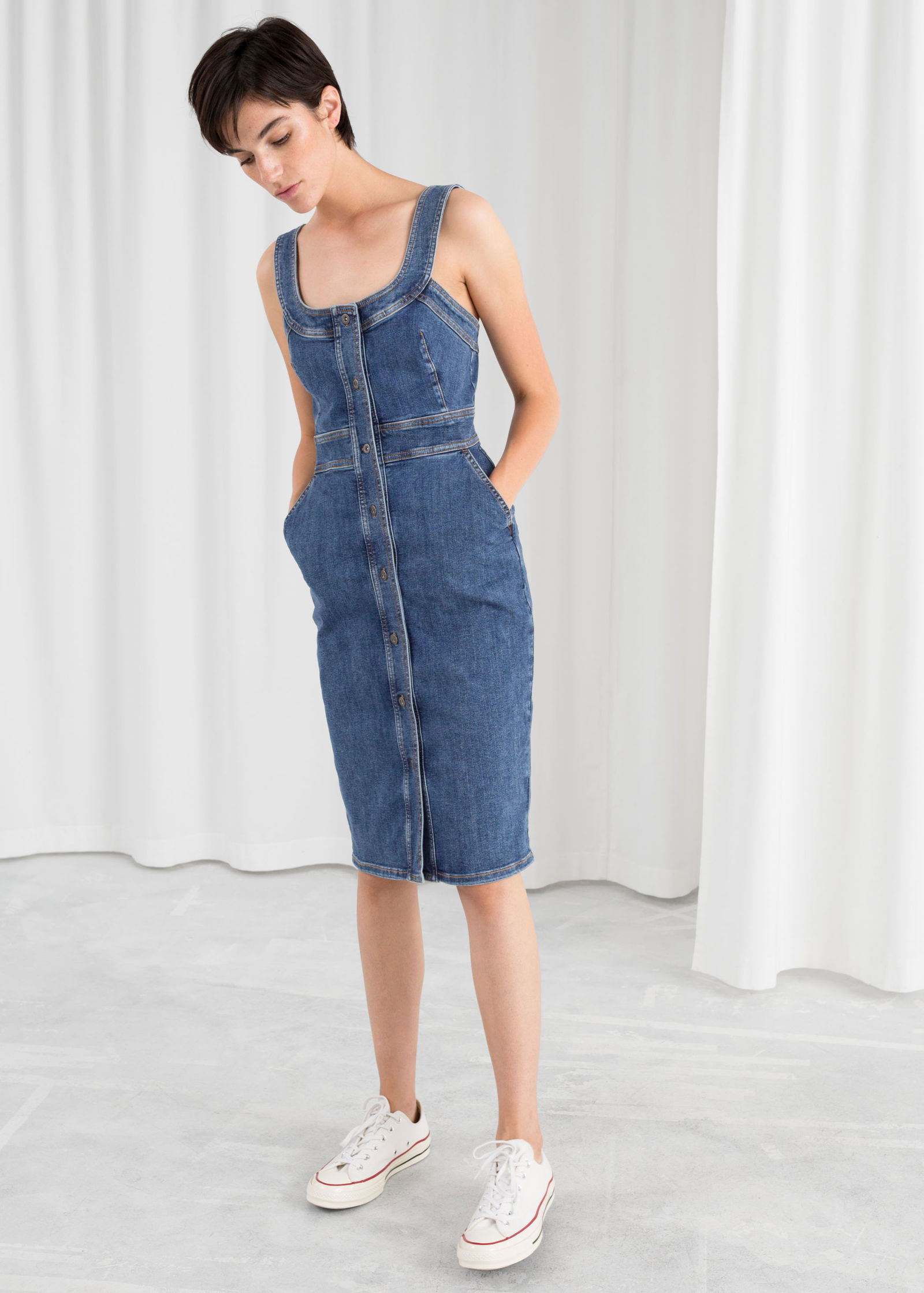 & OTHER STORIES Fitted Denim Pencil Dress | endource & OTHER STORIES Fitted Denim Pencil Dress | endource