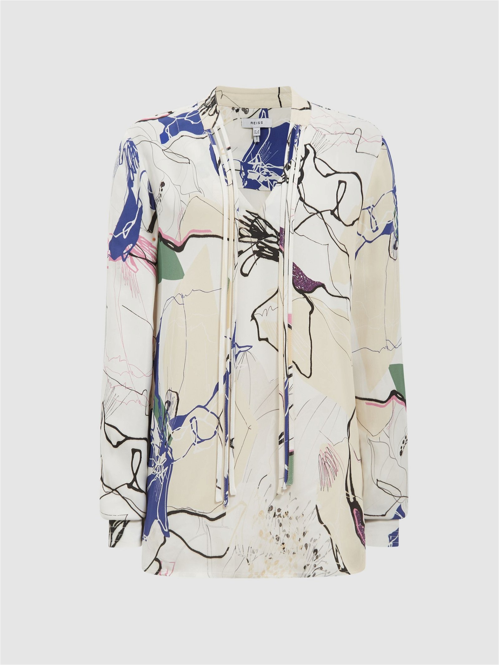 Reiss Everly Scarf Print Blouse - REISS