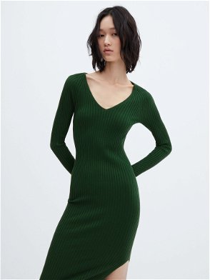  OTHER STORIES Slim-Fit Ruched Dress in Green